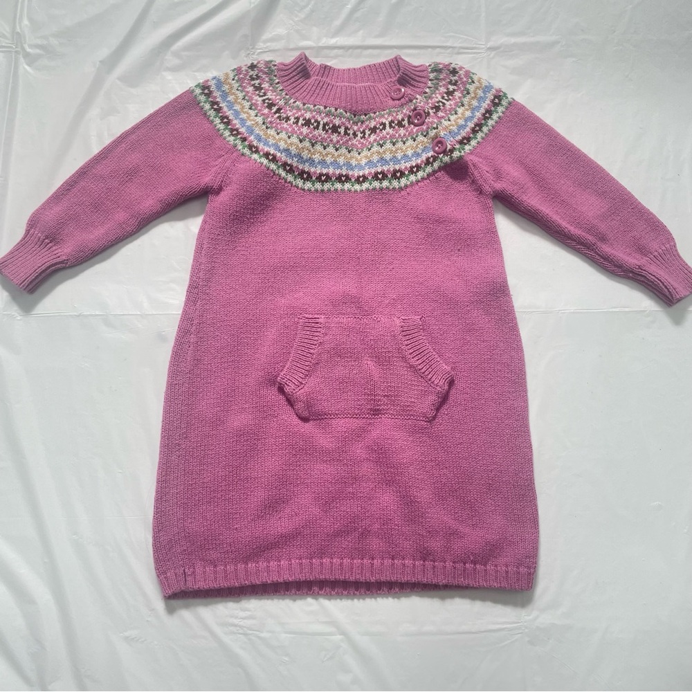 Genuine Kids From Oshkosh Pink Sweater Dress Knit Size 18m